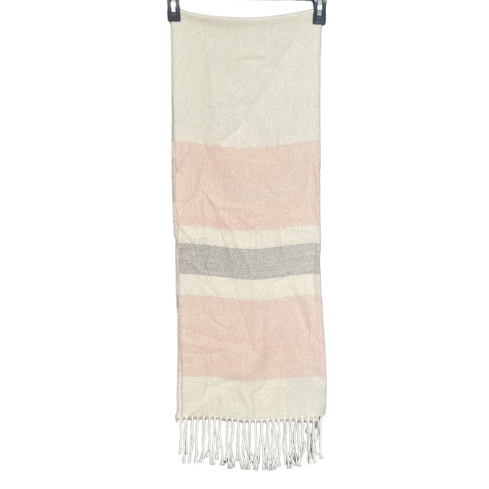 STEVE MADDEN Winter Metallic Muffler Scarf Ivory NWT